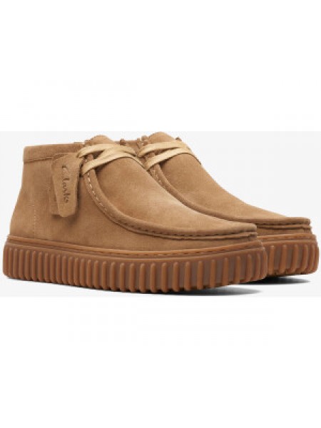 Polacchine Clarks Uomo Torhill hi Dark sand